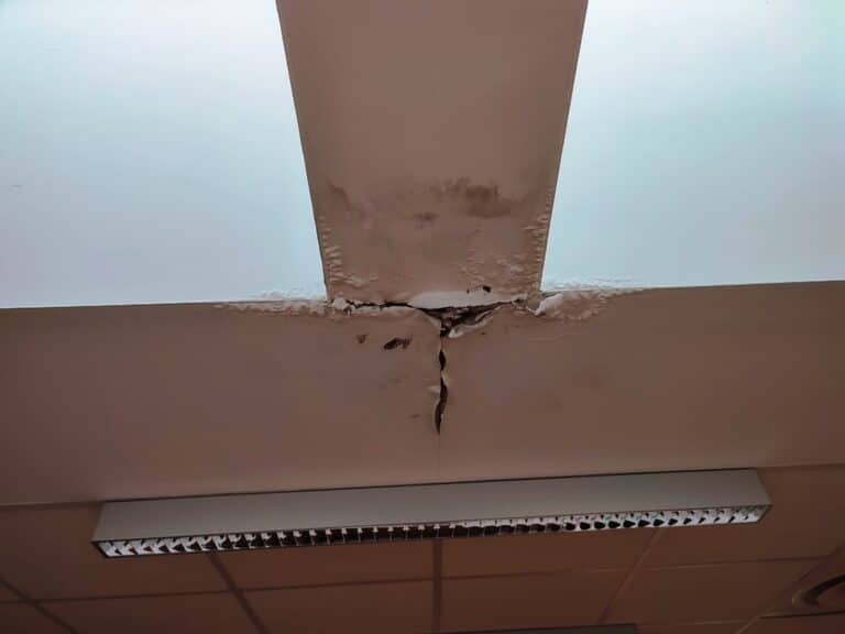 Dégât des eaux dans un collège à Muret par AB Peinture
