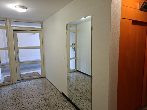 Peinture de parties communes à Blagnac : hall d’entrée repeint